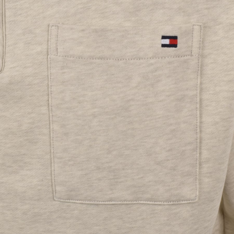 Image number 3 for Tommy Hilfiger Quarter Zip Sweatshirt Cream