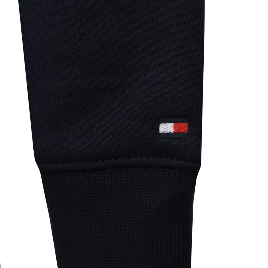 Image number 4 for Tommy Hilfiger Script Logo Hoodie Navy
