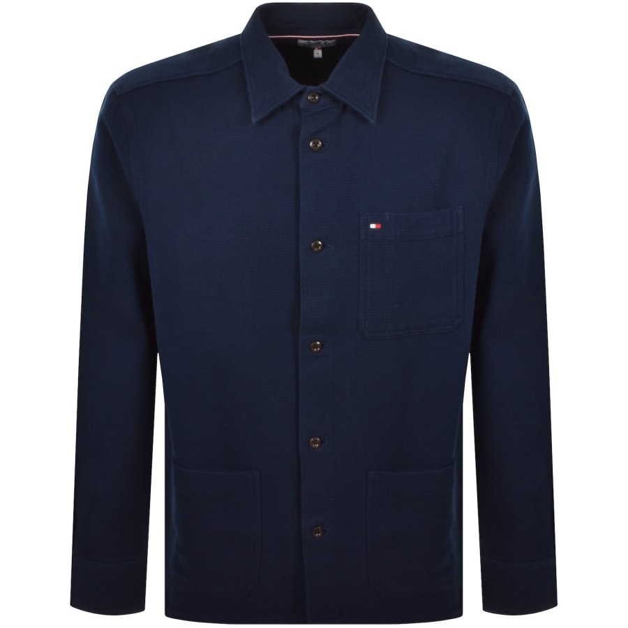 Image number 1 for Tommy Hilfiger Structured Overshirt Carbon Navy