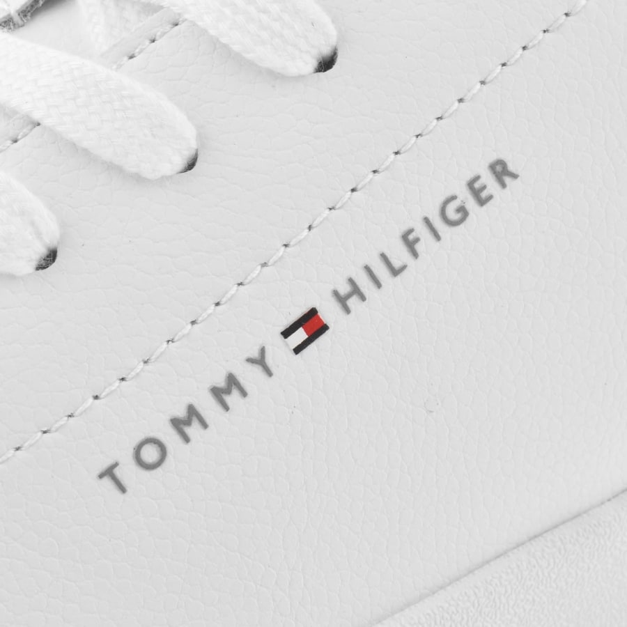 Image number 4 for Tommy Hilfiger Court Trainers White