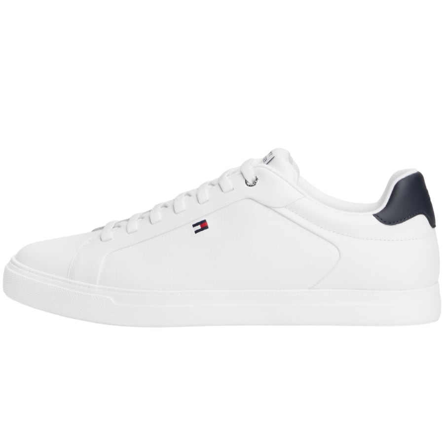 Image number 1 for Tommy Hilfiger Icon Court Leather Trainers White