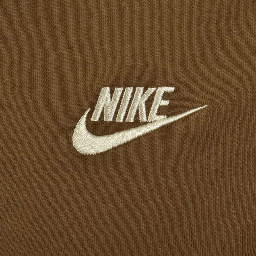 Image number 3 for Nike Crew Neck Club T Shirt Brown