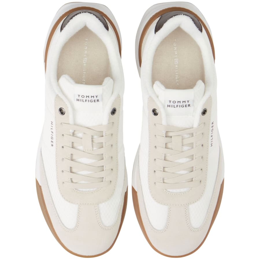 Image number 3 for Tommy Hilfiger Retro Runner Trainers Beige