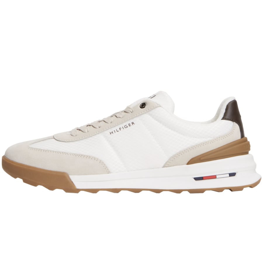 Image number 1 for Tommy Hilfiger Retro Runner Trainers Beige