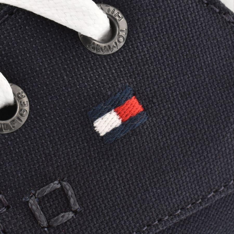 Image number 4 for Tommy Hilfiger Canvas Boat Shoes Navy