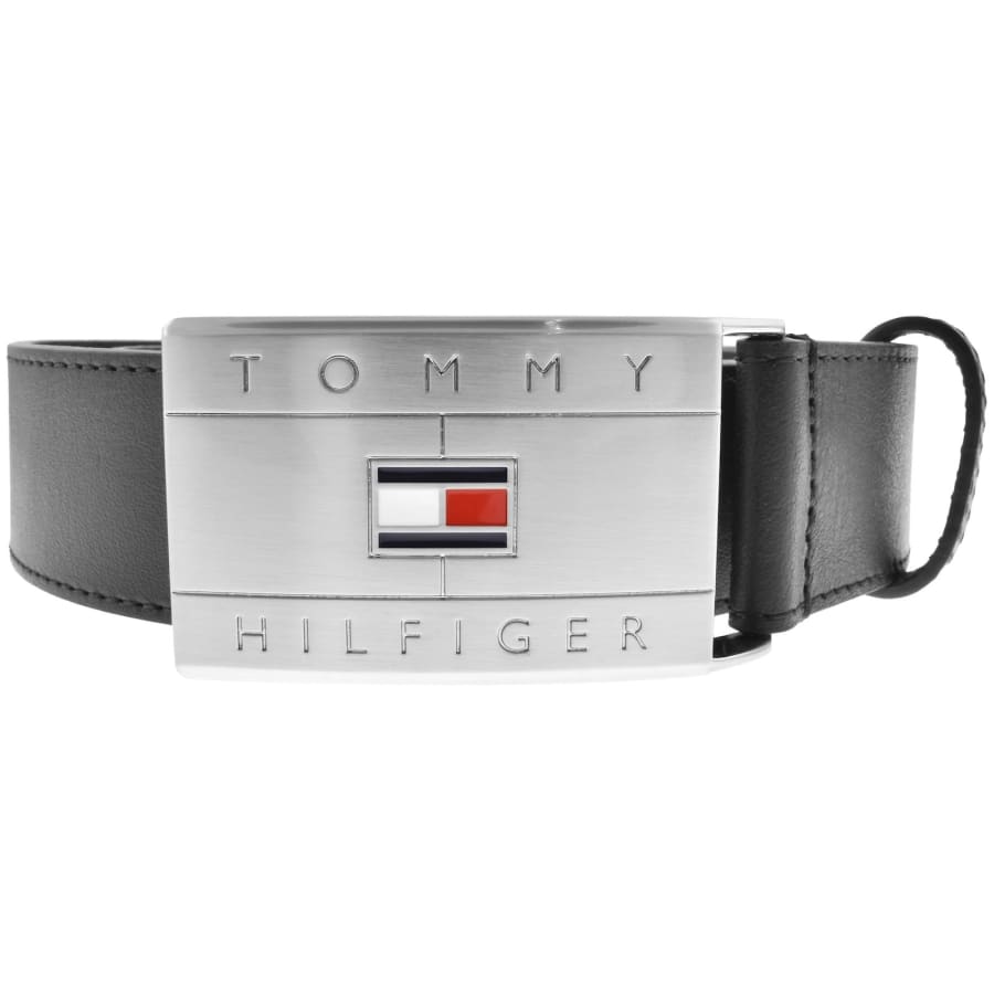 Image number 1 for Tommy Hilfiger Flag Plaque Belt Black