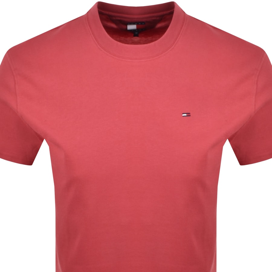 Image number 2 for Tommy Jeans Flag Logo T Shirt Red