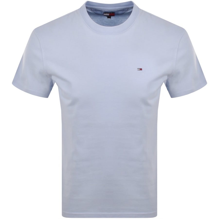 Image number 1 for Tommy Jeans Flag Logo T Shirt Blue