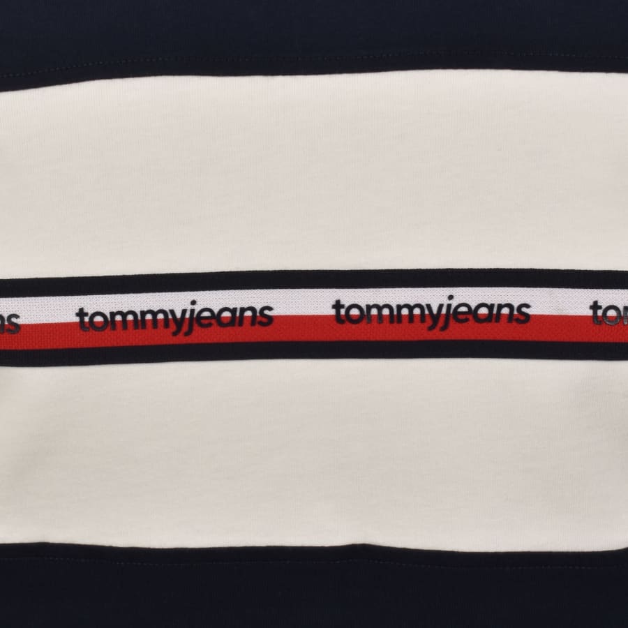 Image number 3 for Tommy Jeans Tape T Shirt Navy
