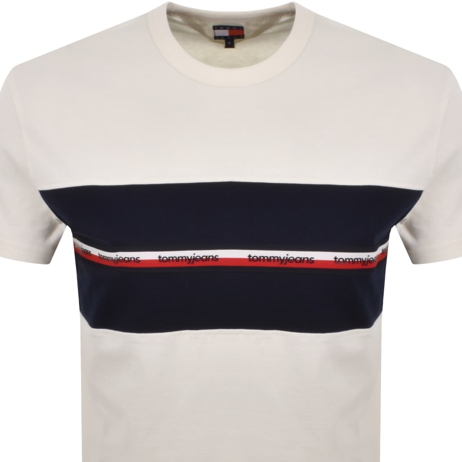 Image number 2 for Tommy Jeans Tape T Shirt Ancient White