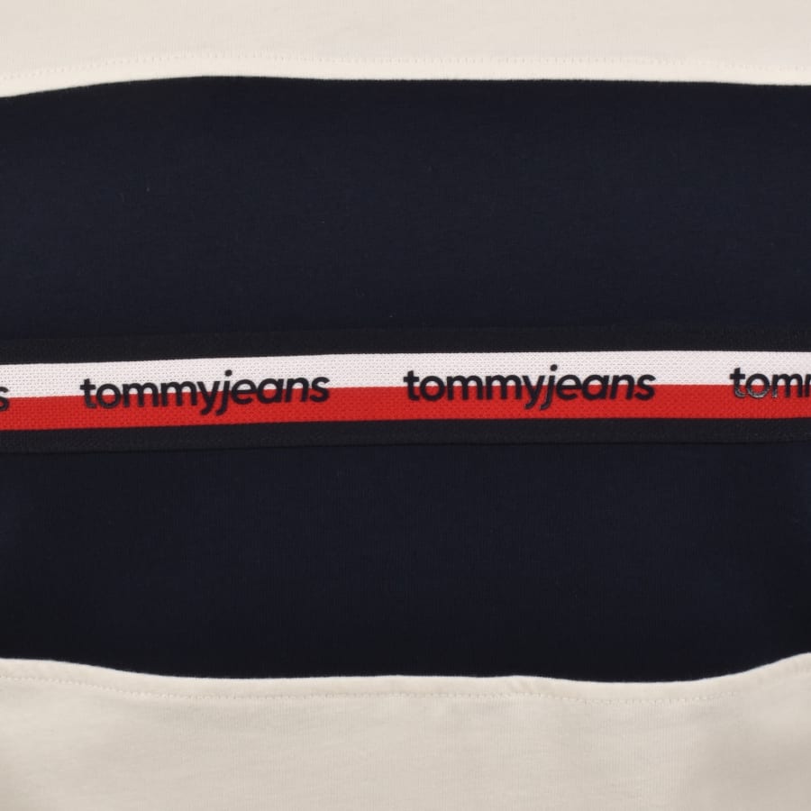 Image number 3 for Tommy Jeans Tape T Shirt Ancient White