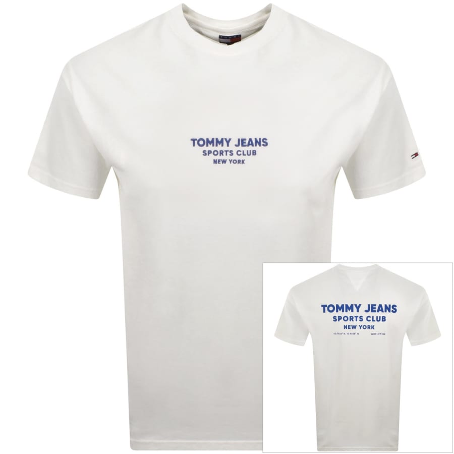 Image number 1 for Tommy Jeans Sports Club T Shirt Ecru