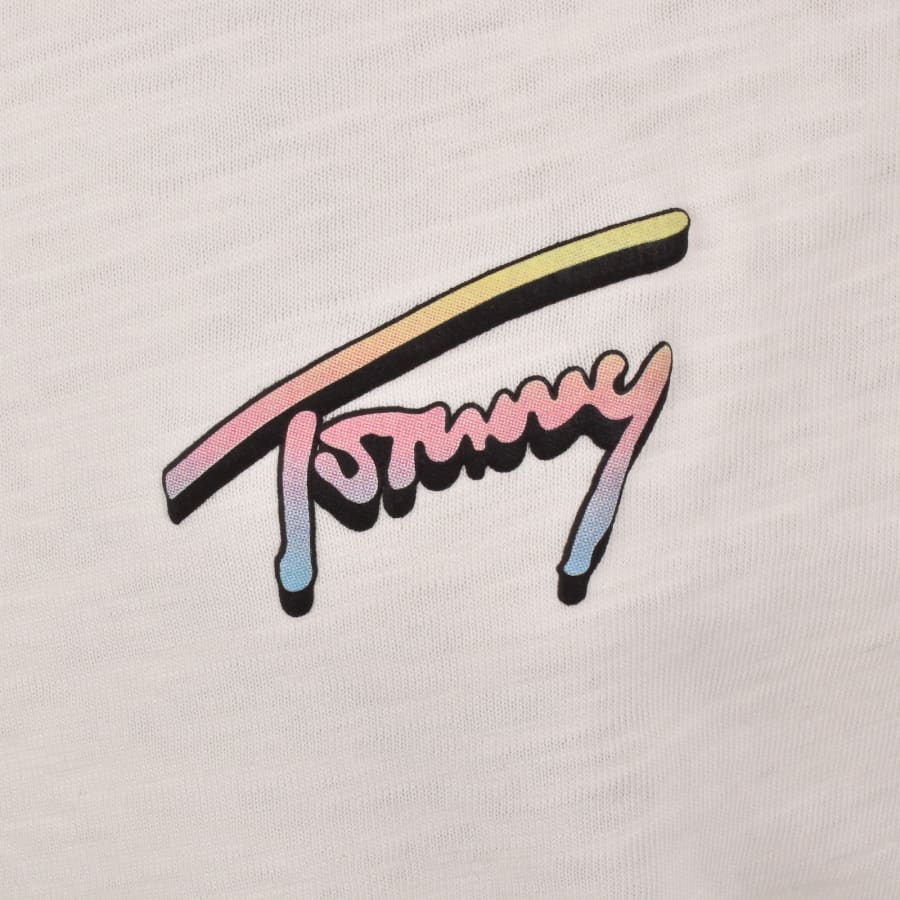 Image number 3 for Tommy Jeans Novelty T Shirt Ancient White