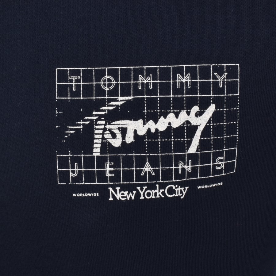 Image number 3 for Tommy Jeans Sign Flag T Shirt Navy