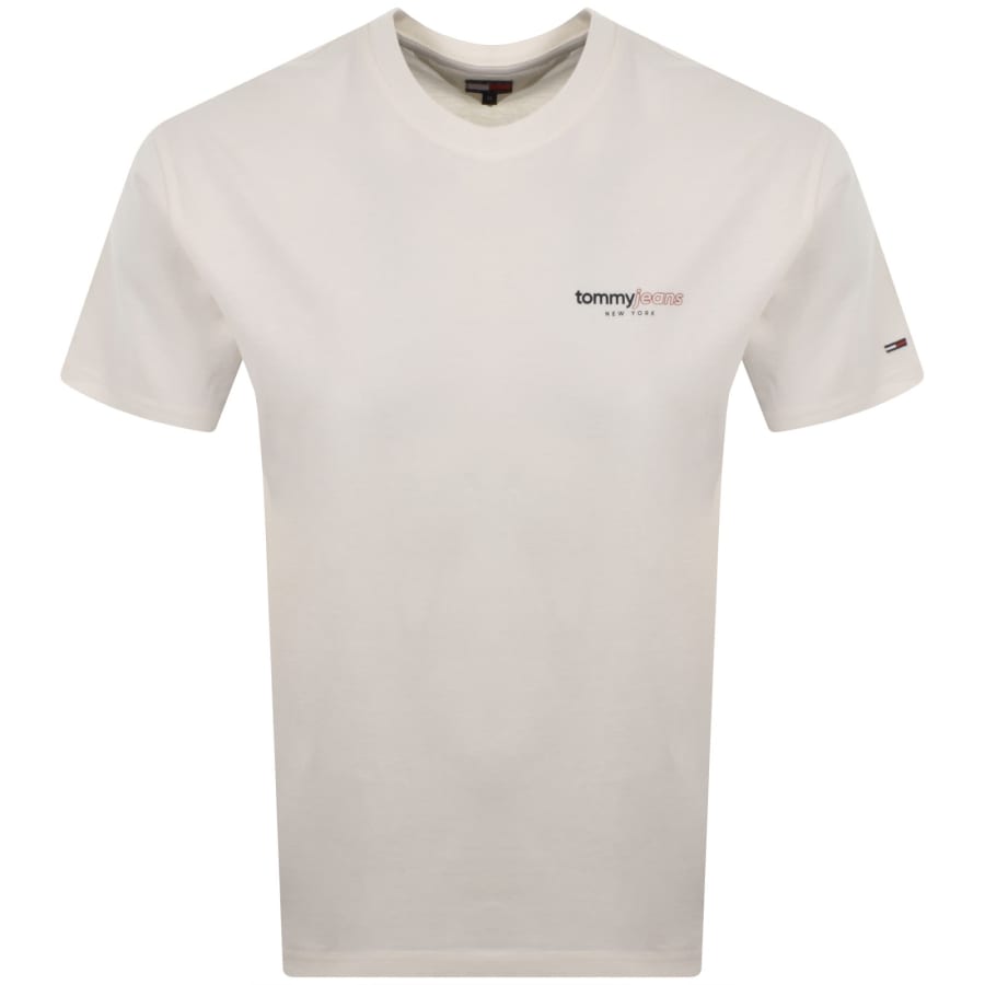 Image number 2 for Tommy Jeans DNA Graphic T Shirt Ancient White