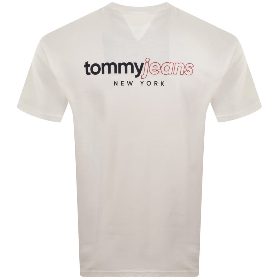 Image number 4 for Tommy Jeans DNA Graphic T Shirt Ancient White