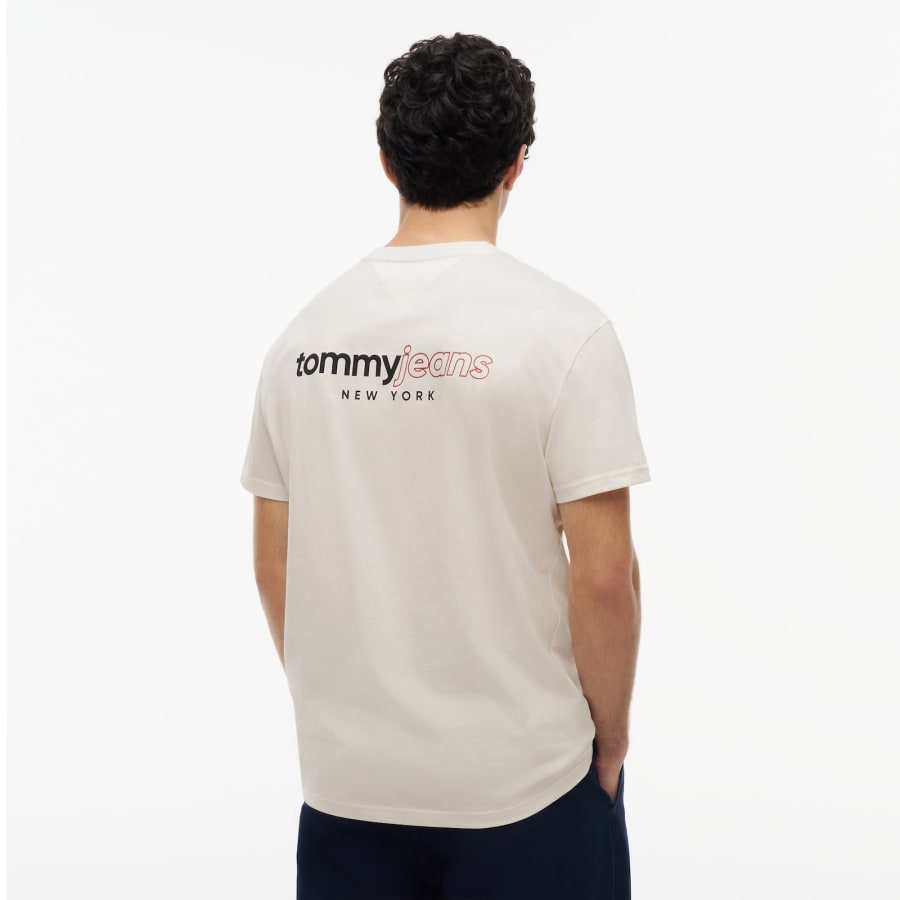 Image number 5 for Tommy Jeans DNA Graphic T Shirt Ancient White
