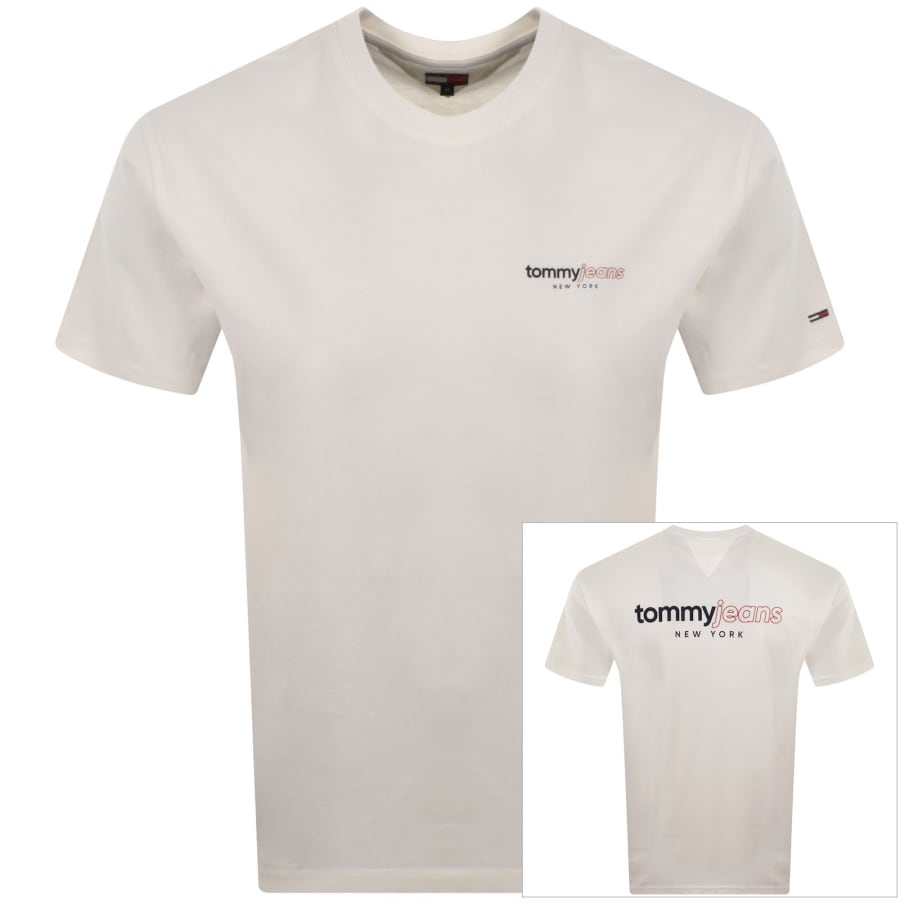 Image number 1 for Tommy Jeans DNA Graphic T Shirt Ancient White