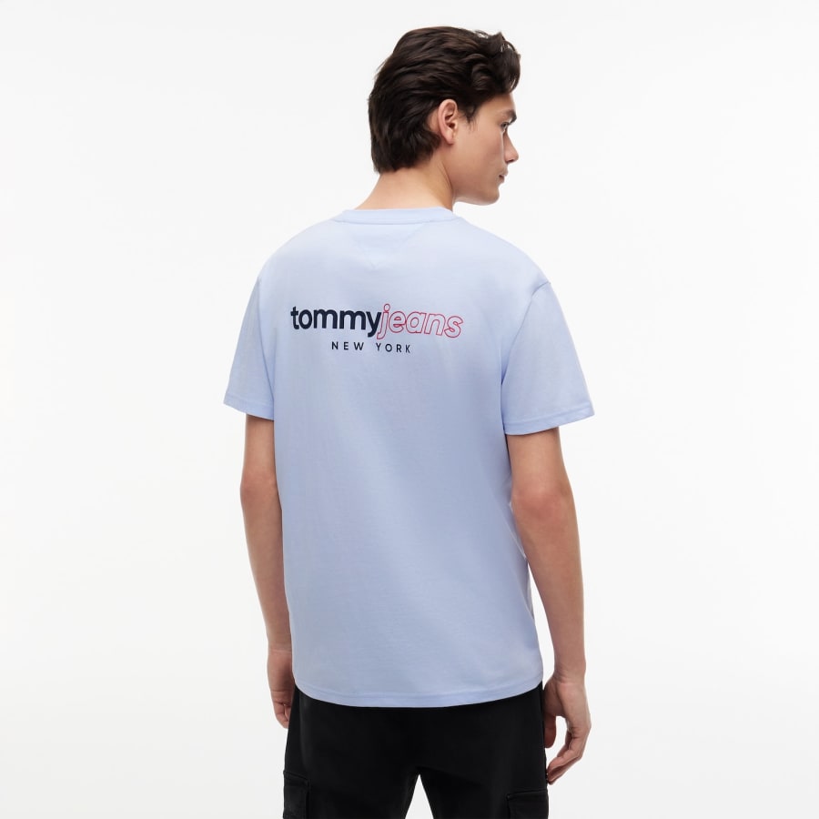 Image number 5 for Tommy Jeans DNA Graphic T Shirt Blue