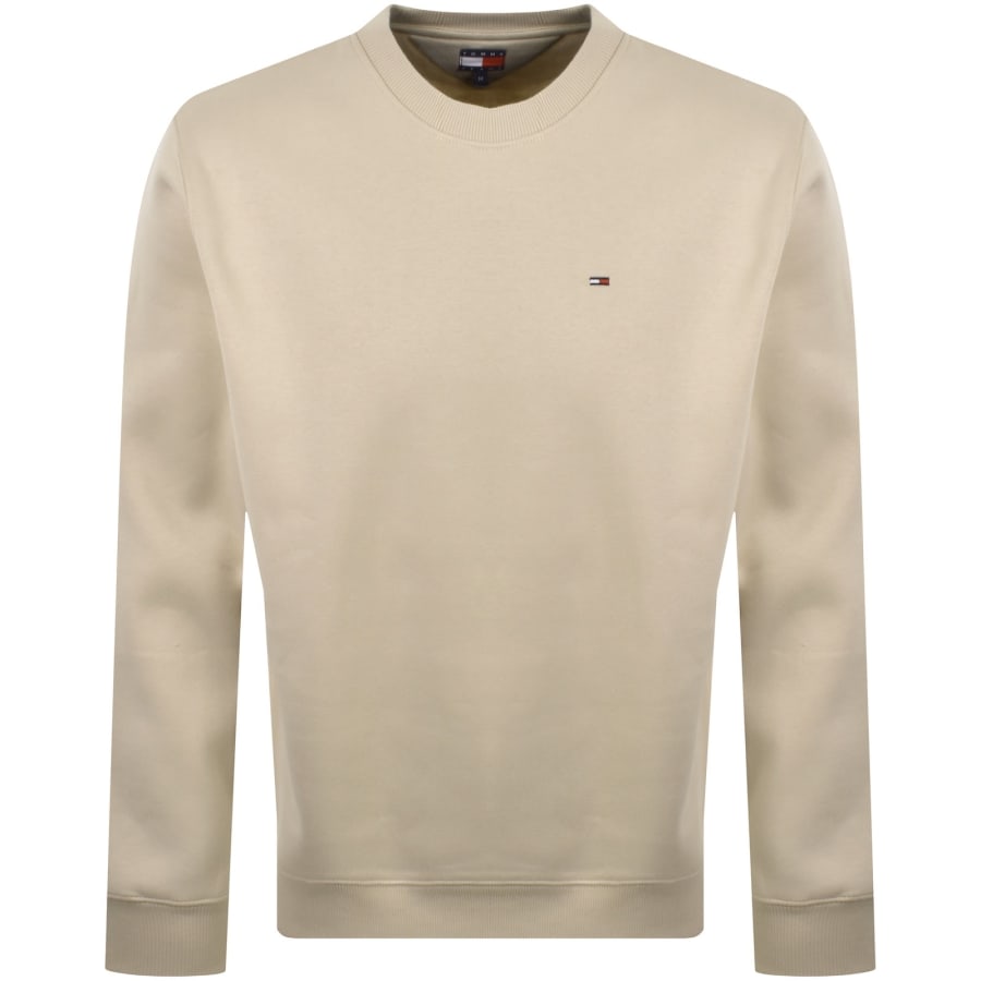 Image number 1 for Tommy Jeans Flag Logo Sweatshirt Beige