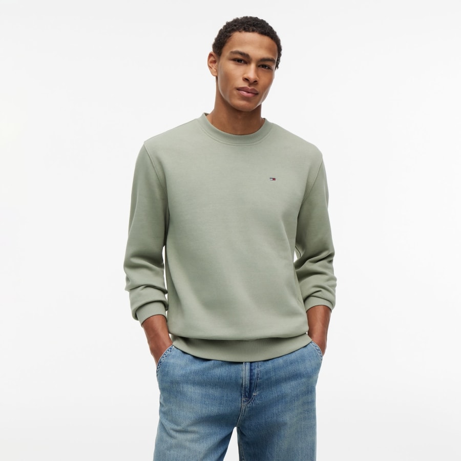 Image number 4 for Tommy Jeans Flag Logo Sweatshirt Green