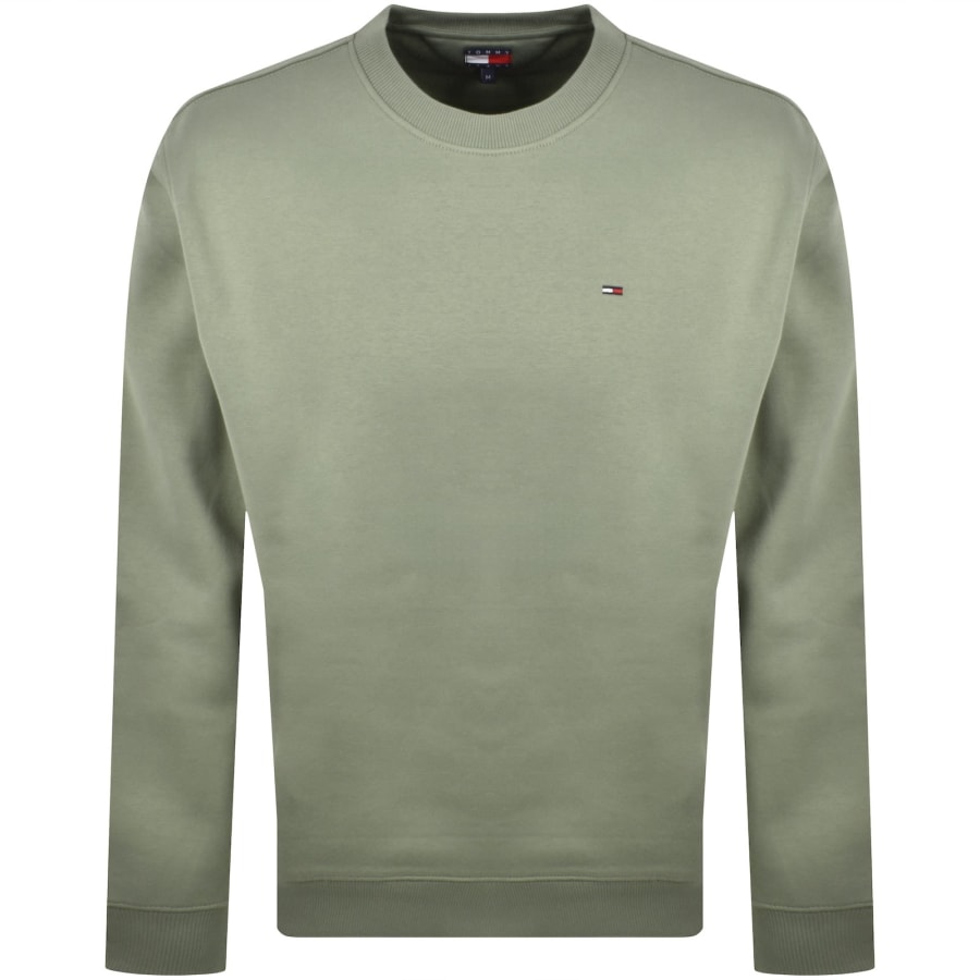 Image number 1 for Tommy Jeans Flag Logo Sweatshirt Green