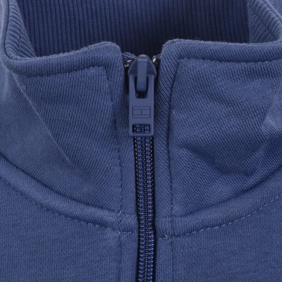 Image number 4 for Tommy Jeans Quarter Zip Sweatshirt Blue