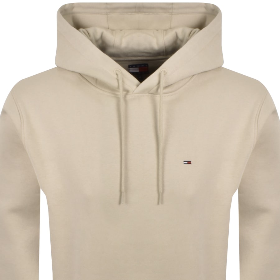 Image number 2 for Tommy Jeans Flag Logo Hoodie Beige