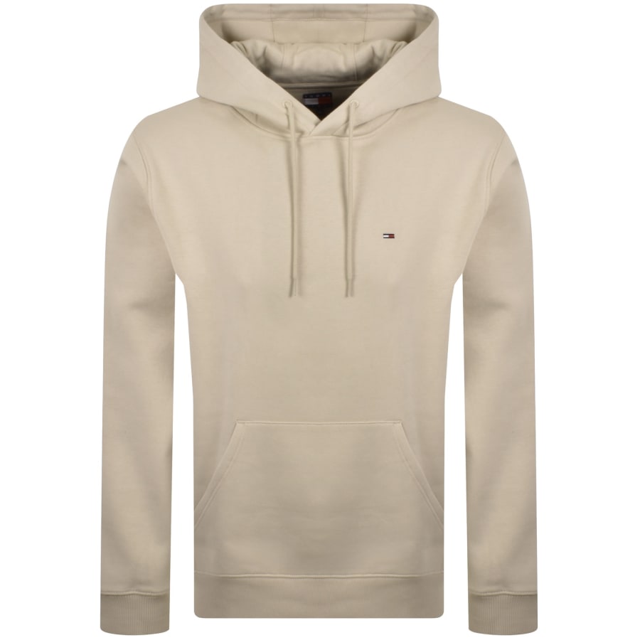Image number 1 for Tommy Jeans Flag Logo Hoodie Beige