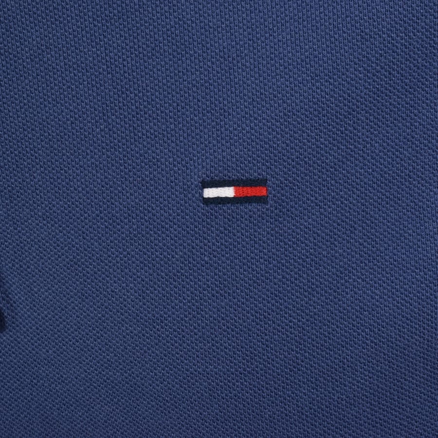 Image number 3 for Tommy Jeans Tipped Polo Shirt Blue