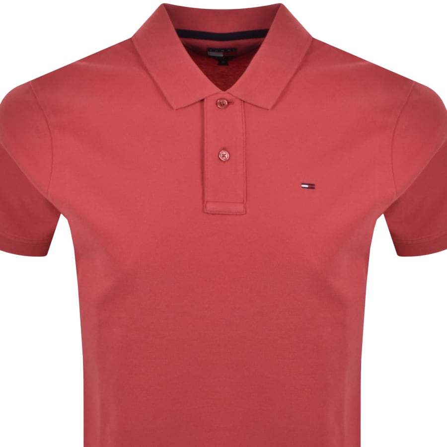 Image number 2 for Tommy Jeans Tipped Polo Shirt Red