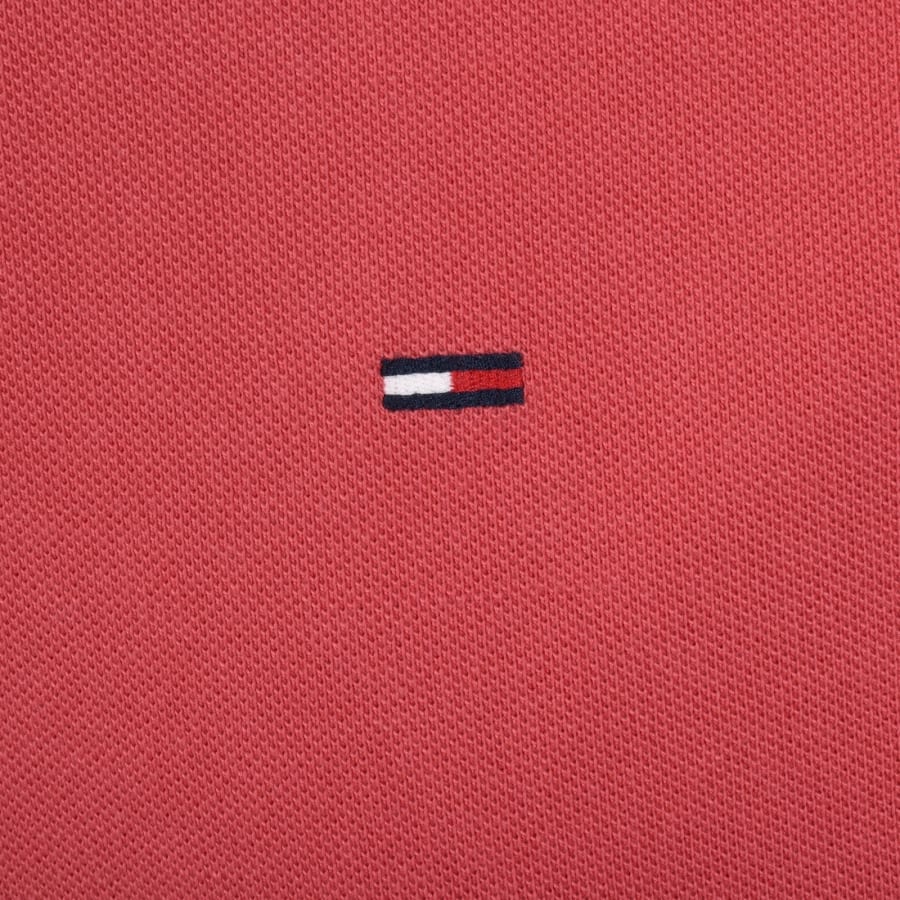 Image number 3 for Tommy Jeans Tipped Polo Shirt Red