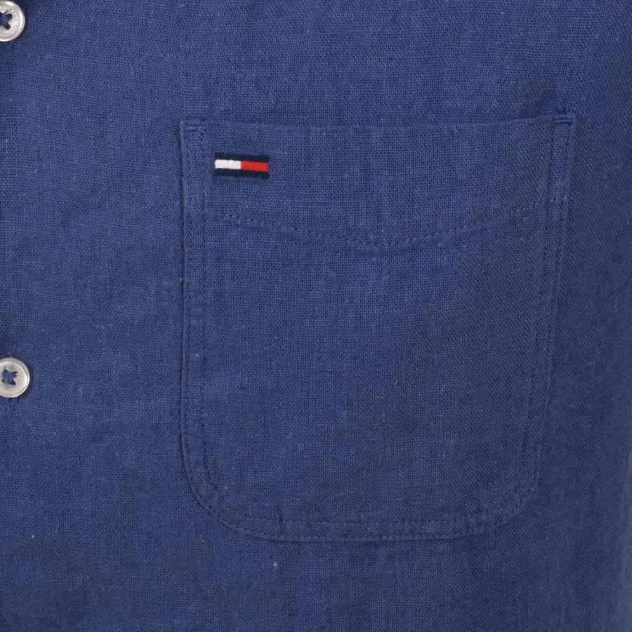 Image number 3 for Tommy Jeans Linen Blend Shirt Blue