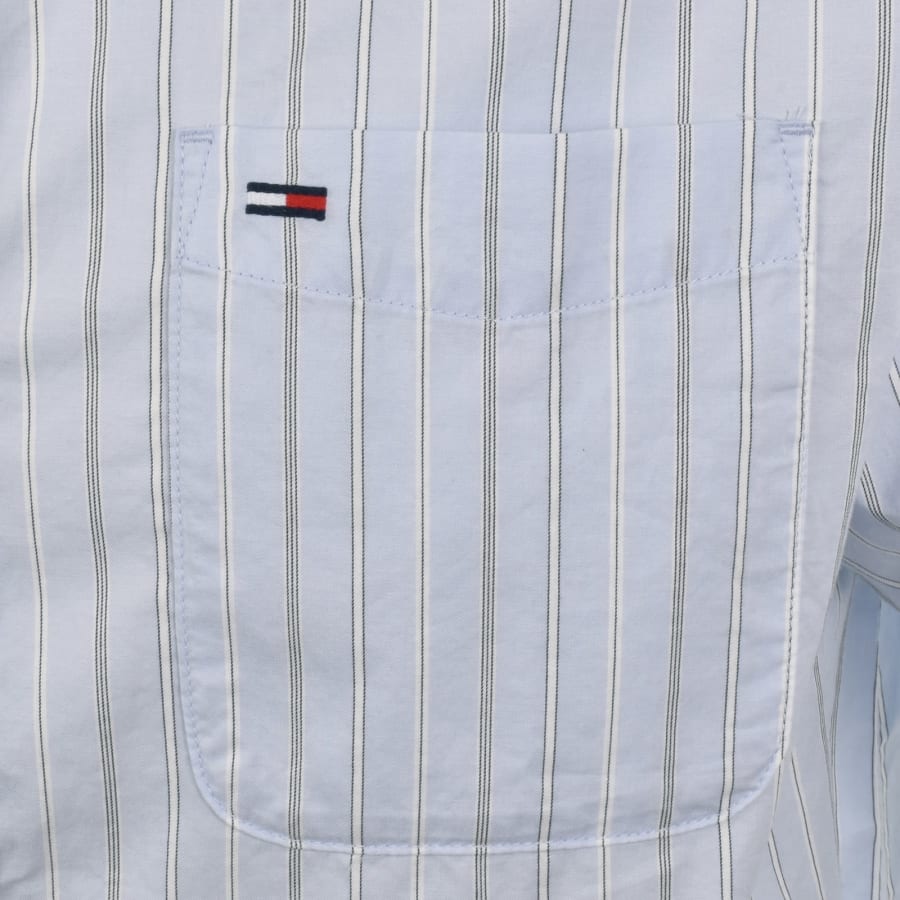 Image number 3 for Tommy Jeans Relaxed Poplin Stripe Shirt Blue