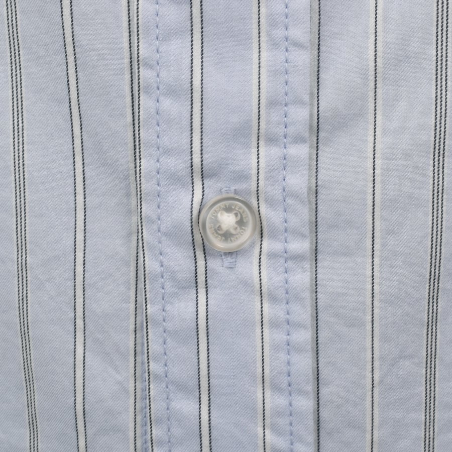 Image number 4 for Tommy Jeans Relaxed Poplin Stripe Shirt Blue