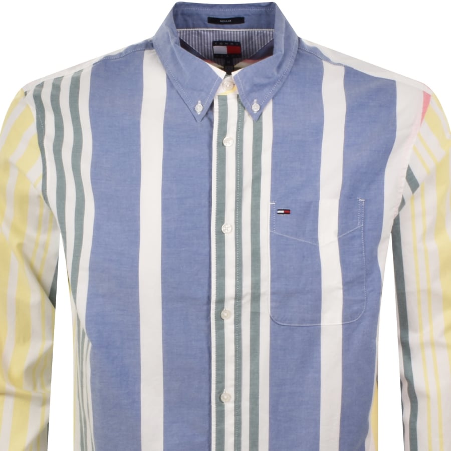 Image number 2 for Tommy Jeans Oxford Fun Stripe Shirt Ecru