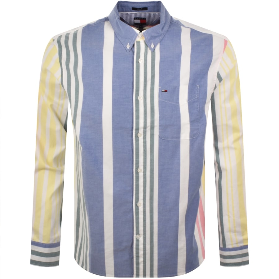 Image number 1 for Tommy Jeans Oxford Fun Stripe Shirt Ecru