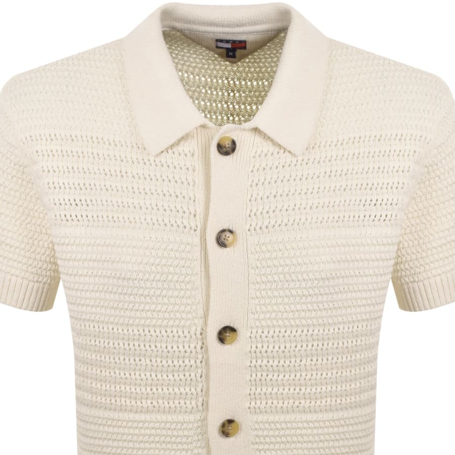 Image number 2 for Tommy Jeans Crochet Jumper Calico Cream