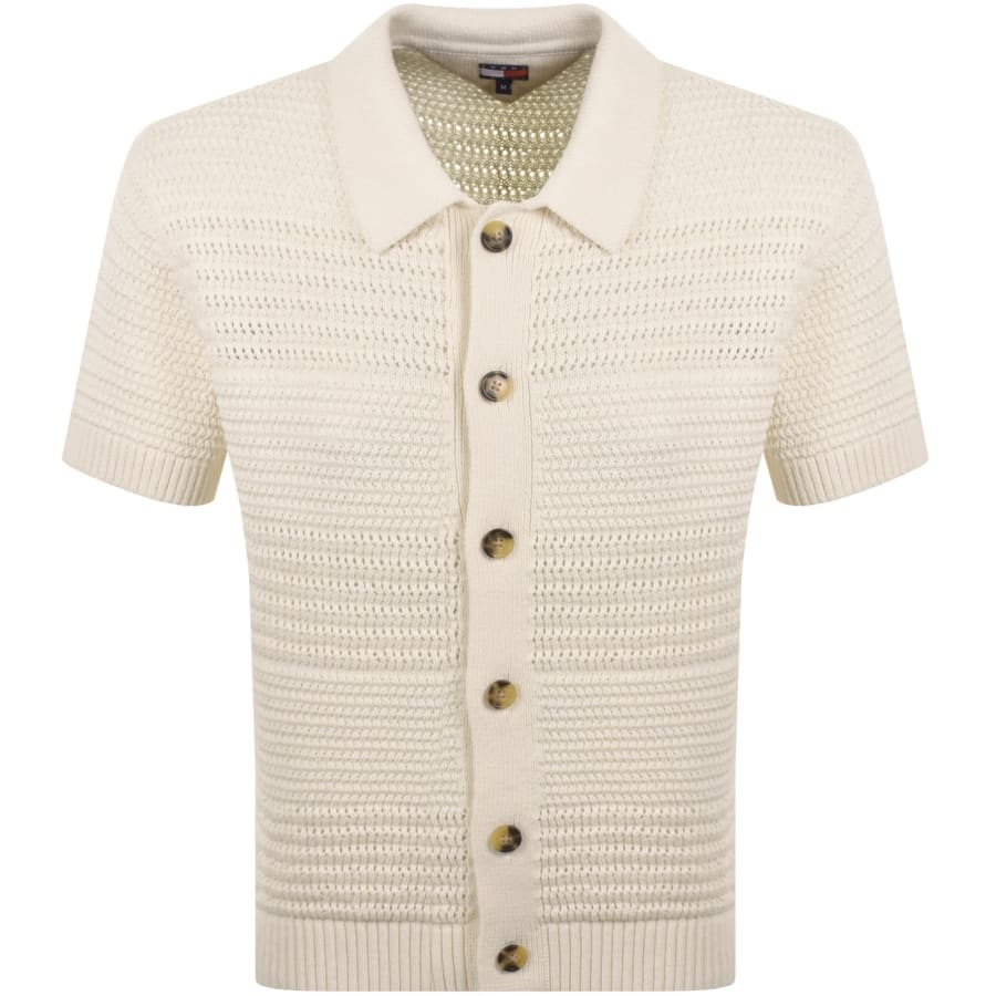Image number 1 for Tommy Jeans Crochet Jumper Calico Cream