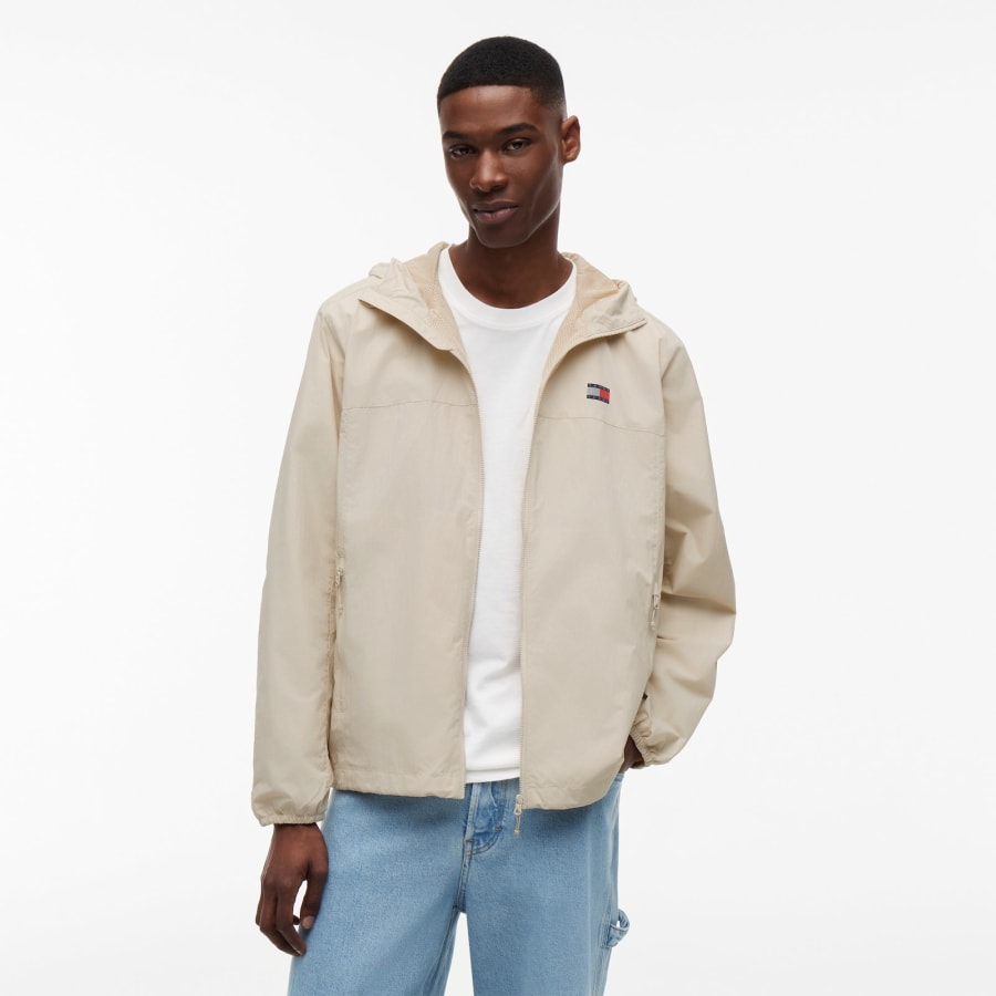 Image number 5 for Tommy Jeans Chicago Packable Jacket Beige