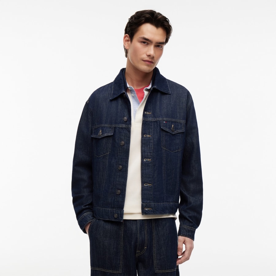 Image number 5 for Tommy Jeans Jamie Trucker Denim Jacket Blue