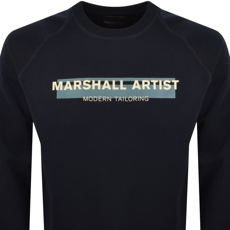 Image number 2 for Marshall Artist Seafield Sweatshirt Navy