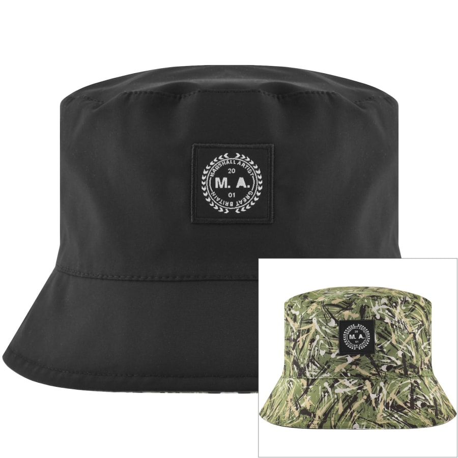 Image number 1 for Marshall Artist Reversible Bucket Hat Black