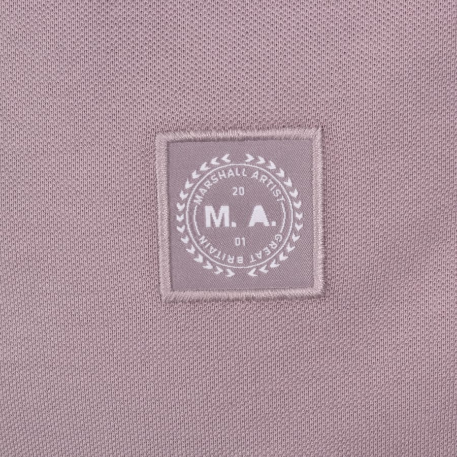 Image number 3 for Marshall Artist Tipped Polo T Shirt Lilac