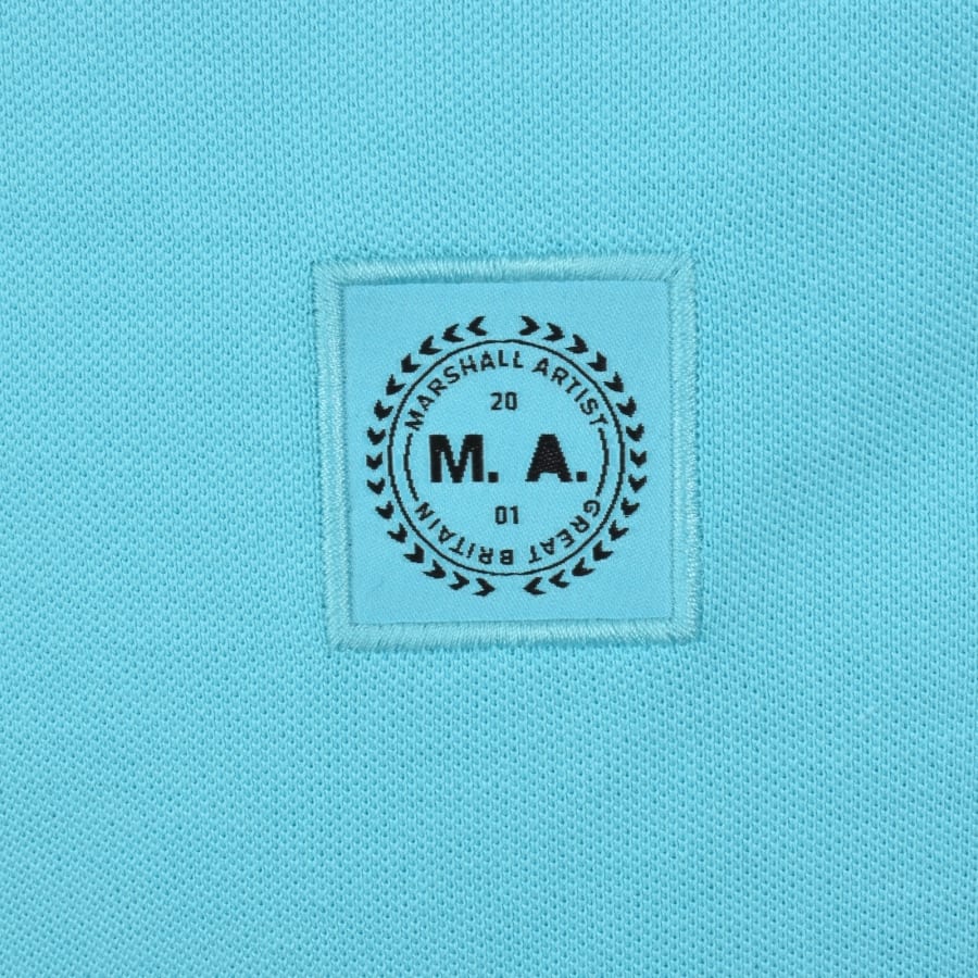 Image number 3 for Marshall Artist Tipped Polo T Shirt Blue