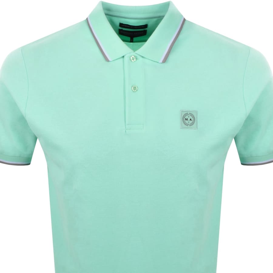 Image number 2 for Marshall Artist Tipped Polo T Shirt Green