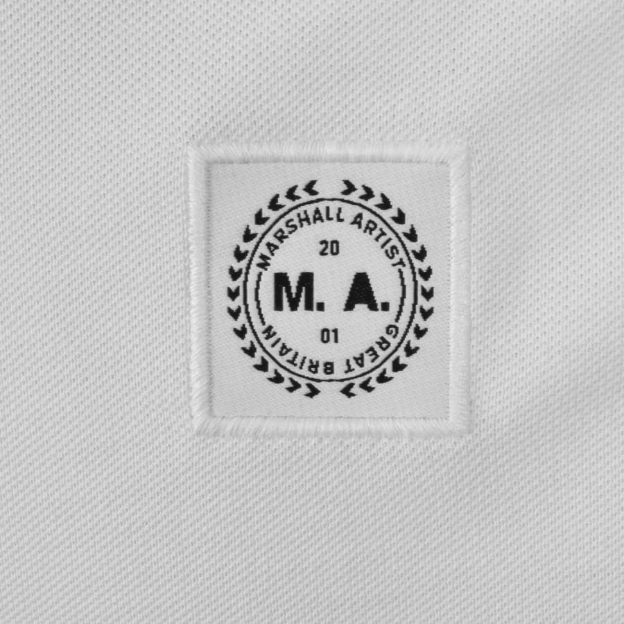 Image number 3 for Marshall Artist Tipped Polo T Shirt White