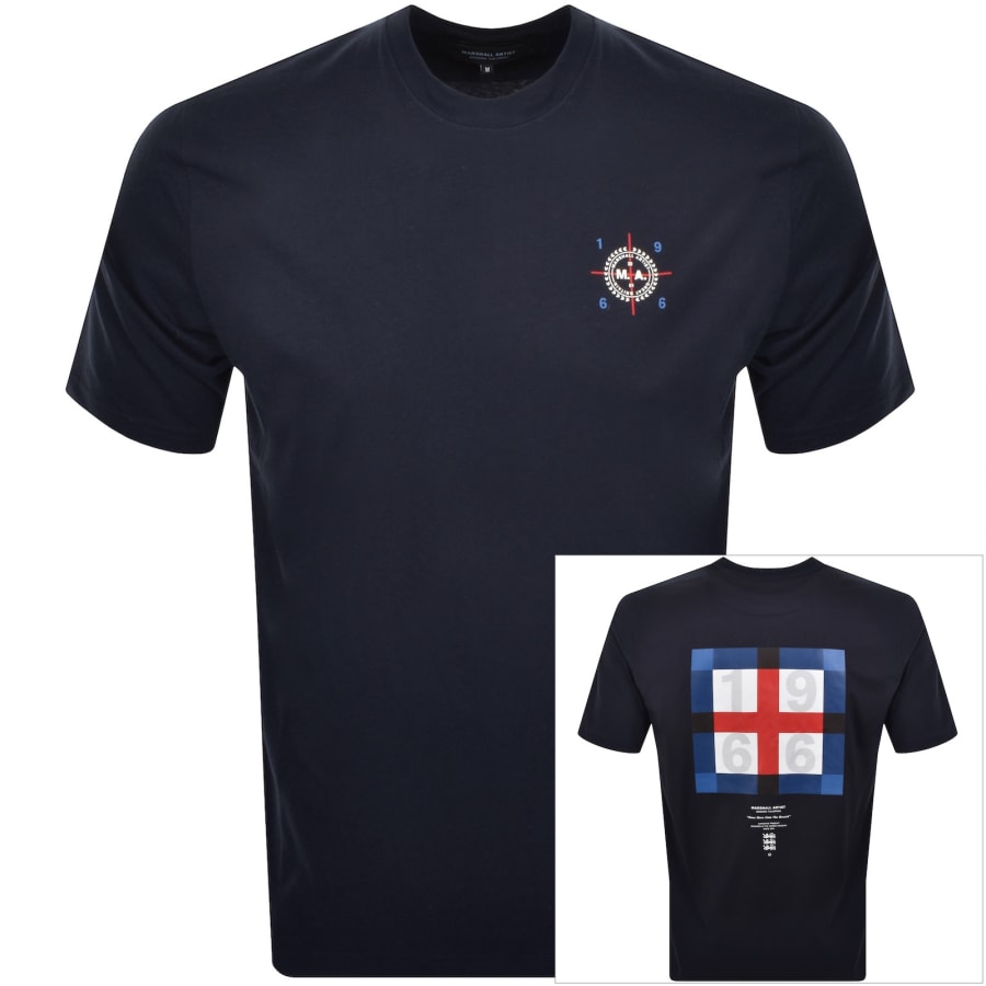 Image number 1 for Marshall Artist Zero Twenty Six T Shirt Navy