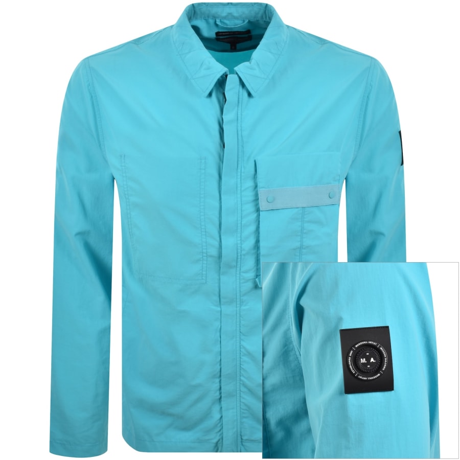 Image number 1 for Marshall Artist Woodvale Overshirt Blue