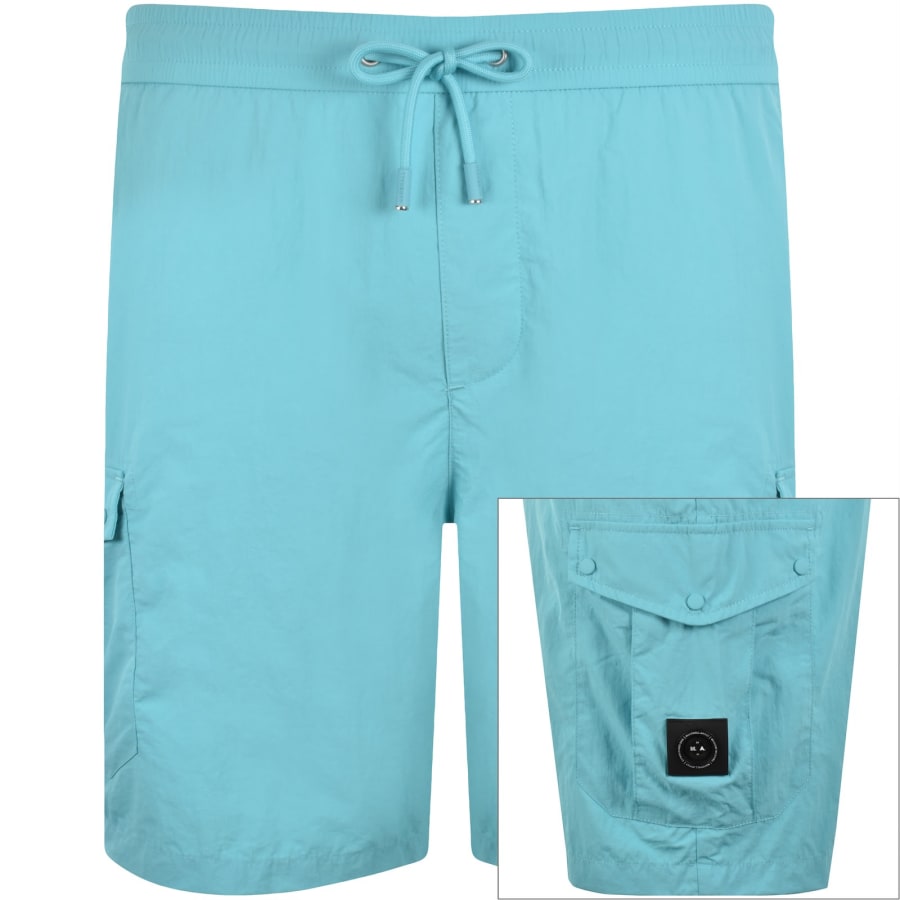 Image number 1 for Marshall Artist Newport Cargo Swim Shorts Blue